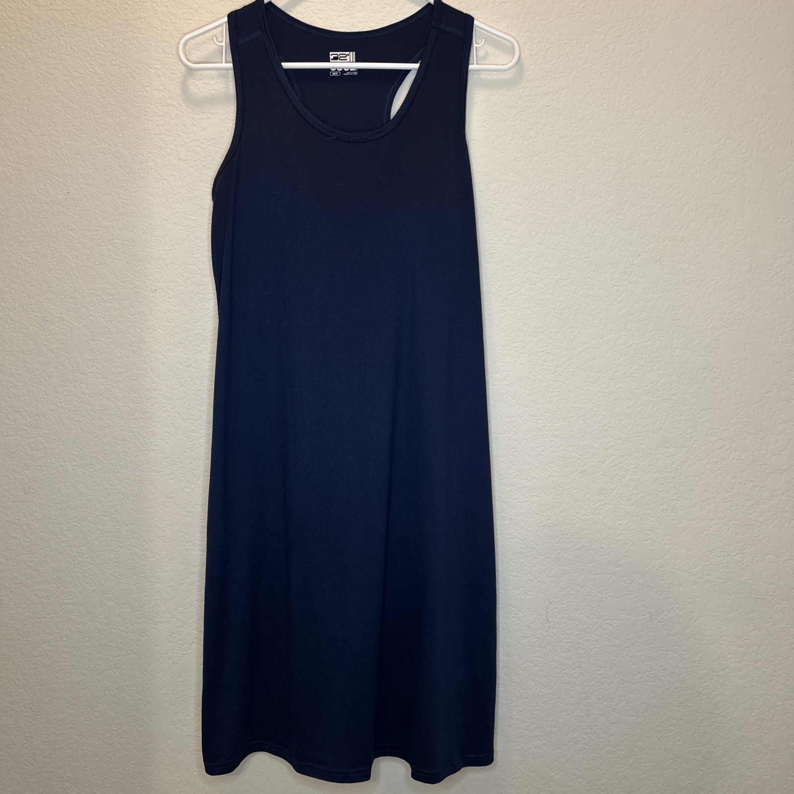 32 Degrees Cool Navy Tank Dress Built In Bra Size M
