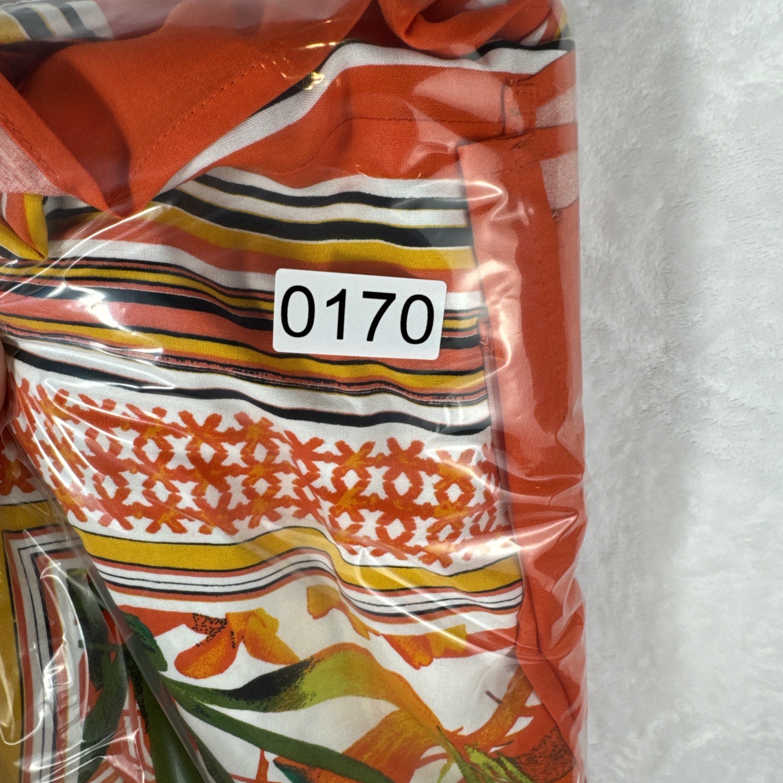 Roaman’s Plus Size Scarf Print Maxi Dress Handkerchief Hem V-Neck Tropical 18/20