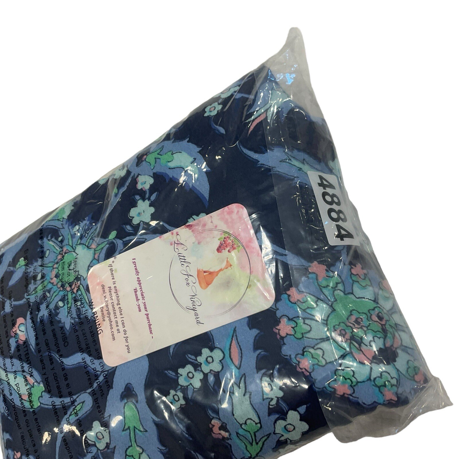 8P NWT TALBOTS Sweet Garden Popover Dress Blue Floral Size 8 P India Ink Petite