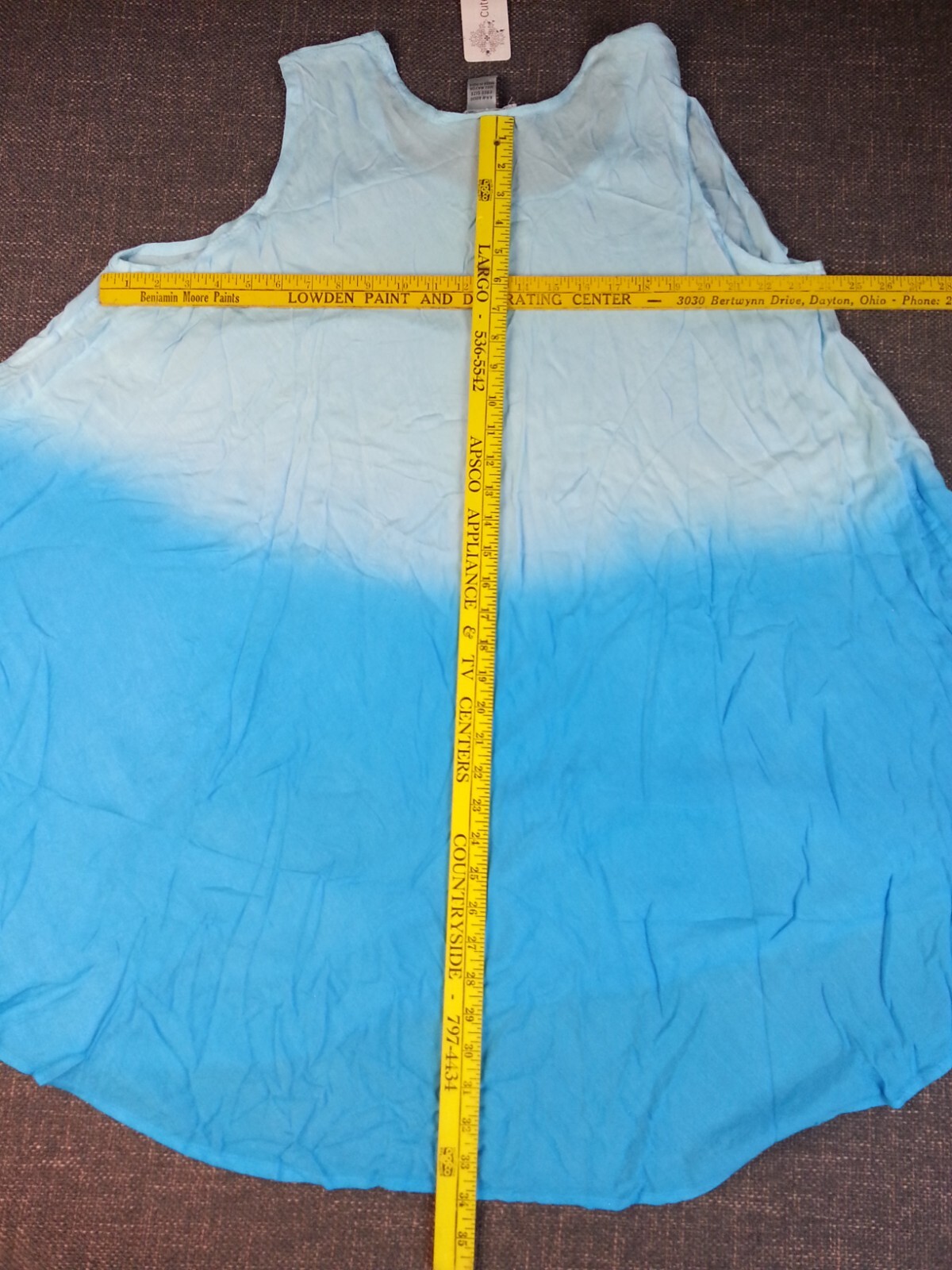 NEW NWT Blue Ombre Cute Options Size One Size Fits All Tunic Mini Beach Dress