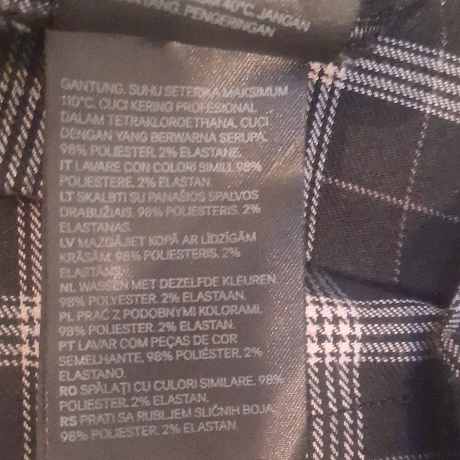 H&M Multicolor Plad Dress – Small – Exellent Condition