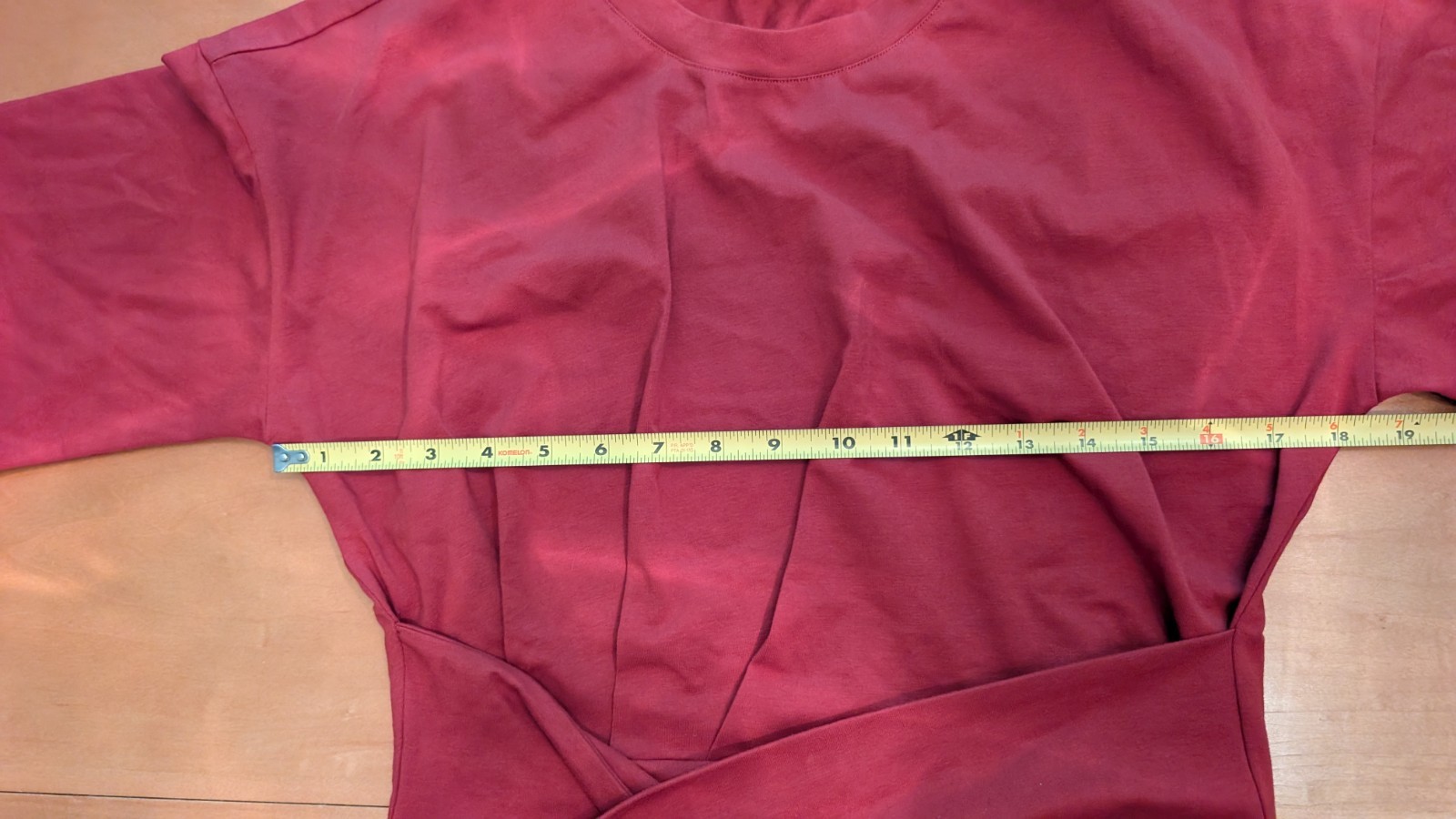 Modern Citizen Noa Organic Cotton T-Shirt Wrap Red Dress Minimalist Sz L