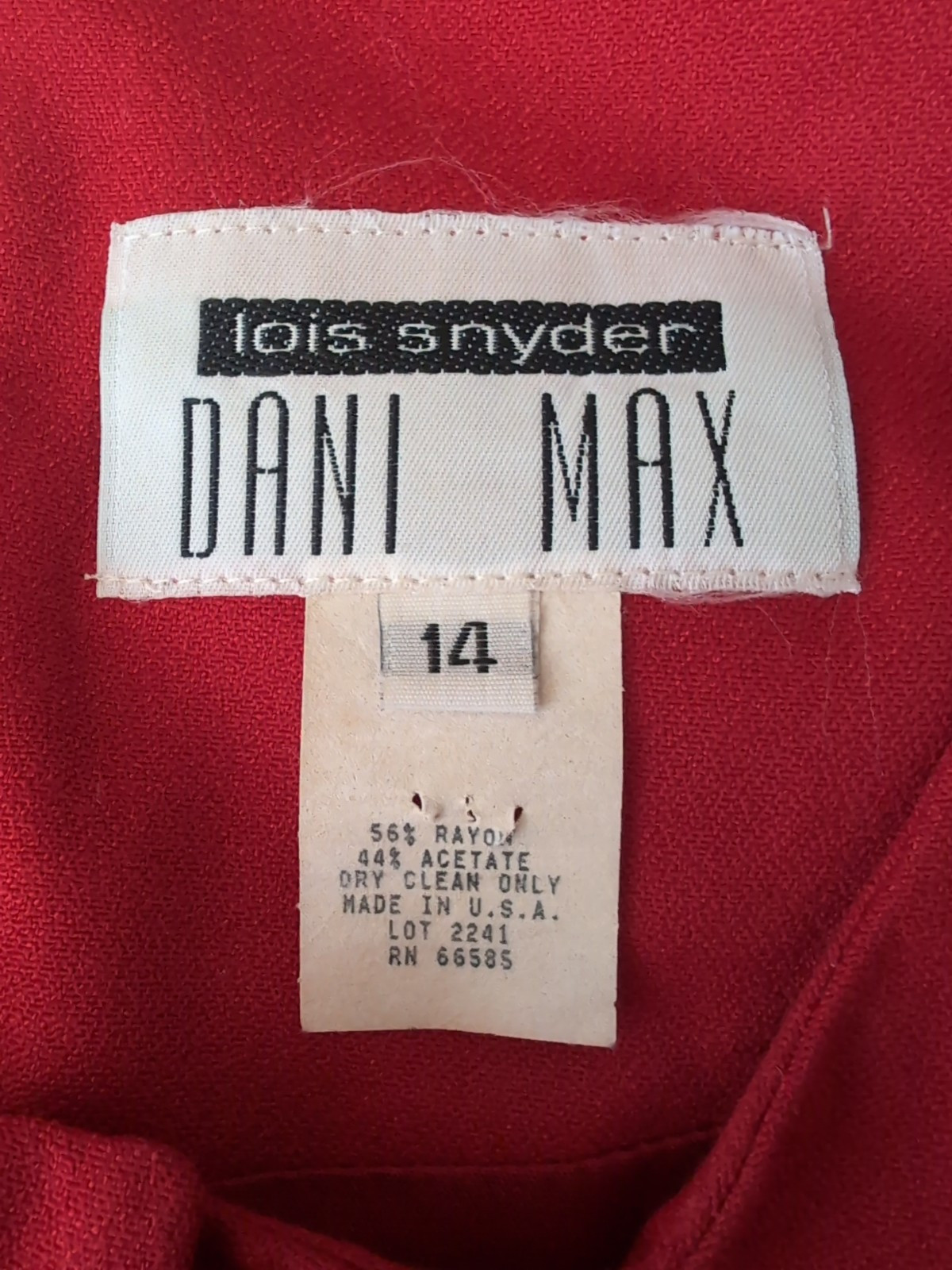 EUC Dani Max Red Separates-look Dress, Jacket Over Skirt, size 14, Gorgeous!