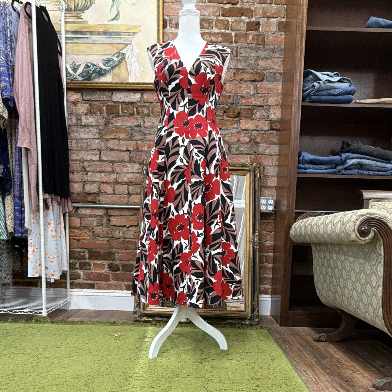 Kate Spade New York Women’s Multicolor Floral Sleeveless Dress Size 4