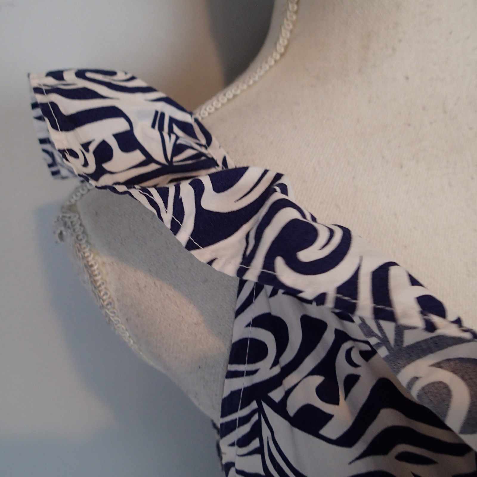 Vineyard Vines Target m Navy Blue White Nautical Cotton Dress Belted Preppy