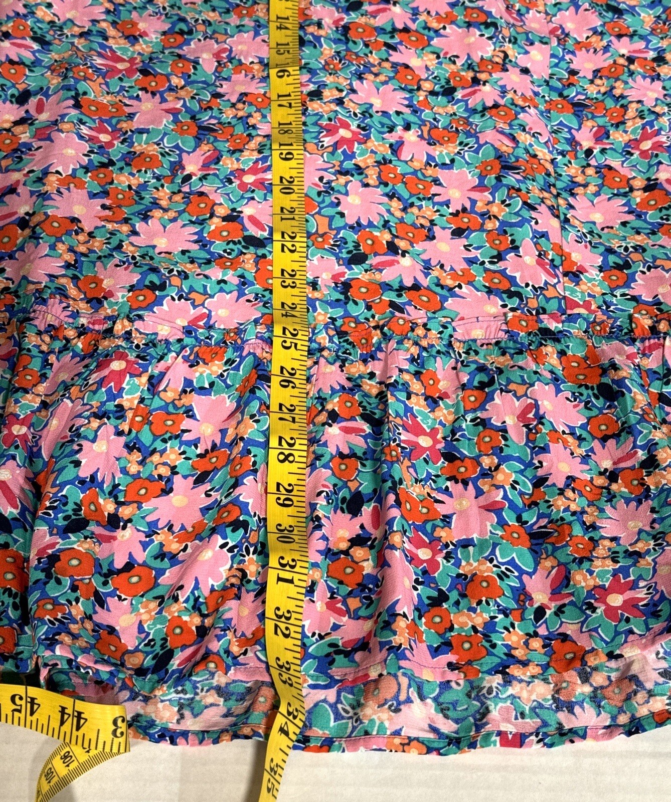 LOFT Dress Daisy Tie Back Flounce Sleeveless Floral Size Petite Small Women EUC