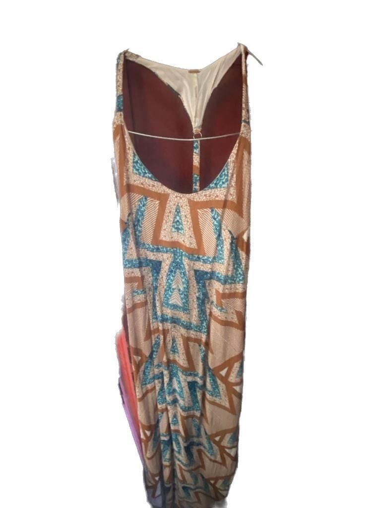 Free People Serves You Right Geo Tribal Print Racerback Maxi Dress