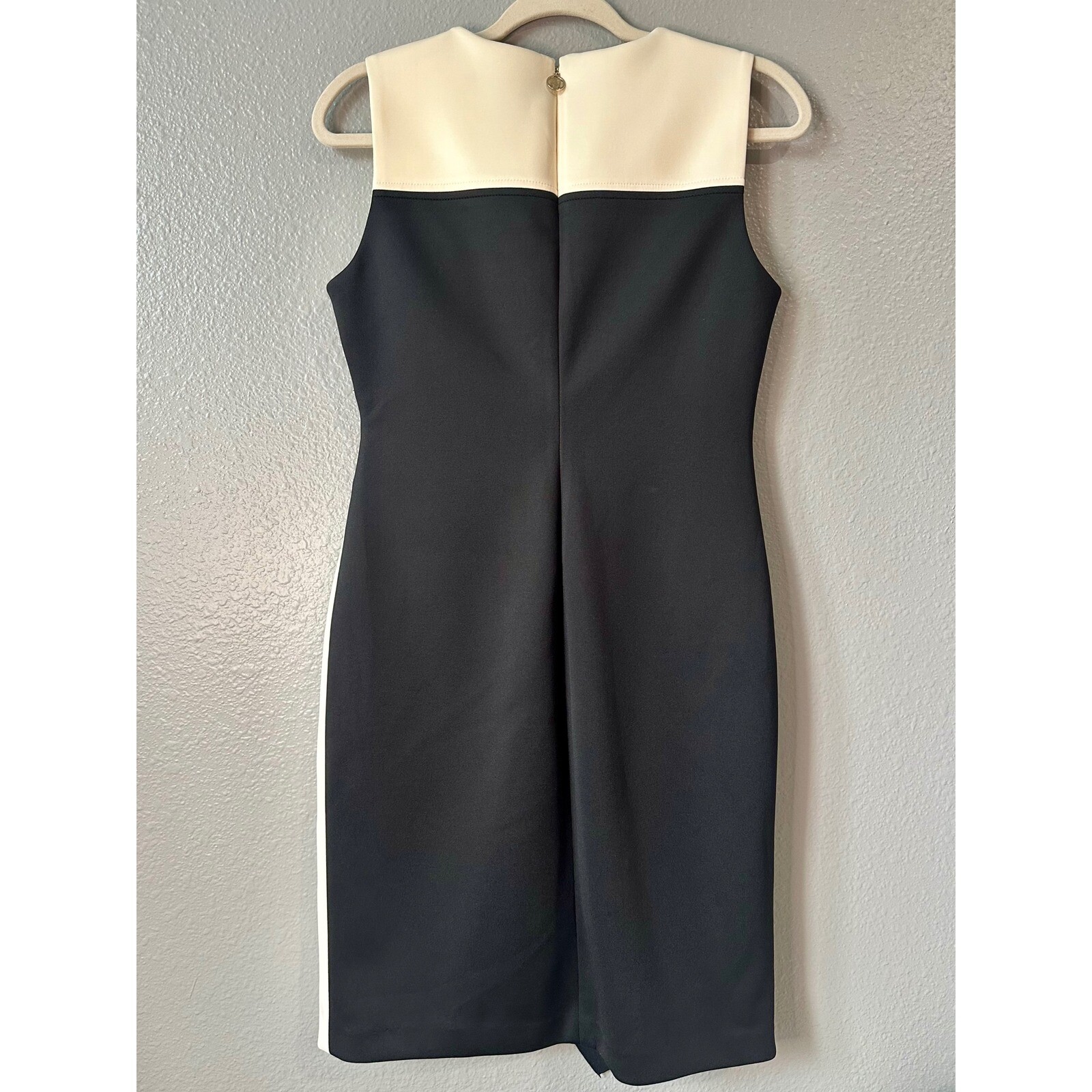 Tommy Hilfiger Color Block Work Dress Sleeveless Career Black White Size 10P