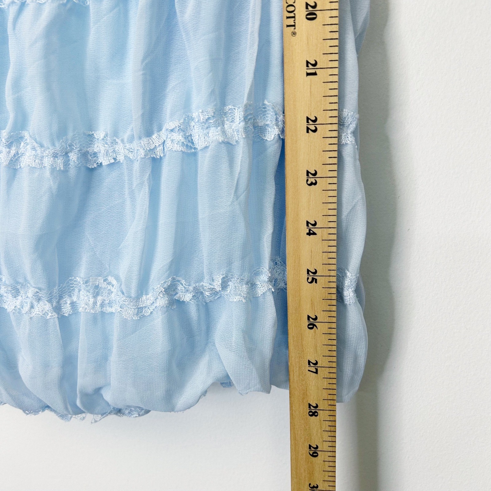 NEW Peppermayo Aullie Halter Neck Mini Dress Women’s 4 Small Baby Blue Open Back