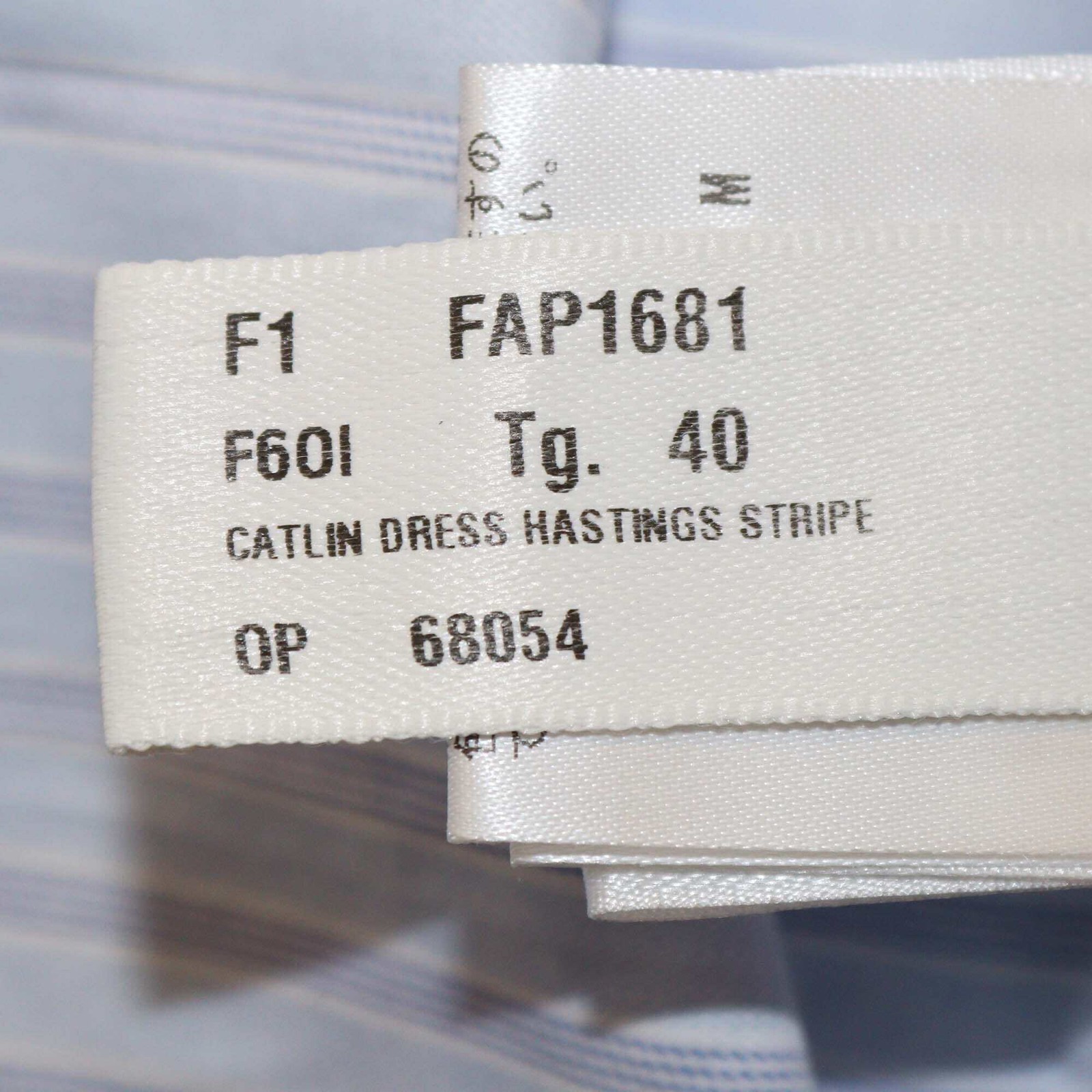 Loro Piana Blue Cotton Catlin Stripe Long Sleeve Tunic Dress