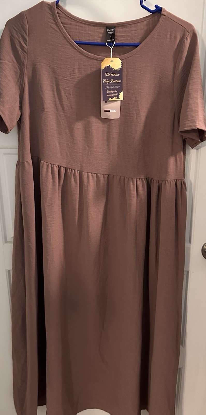 Emery Rose Mauve Maxi Dress Small NWT