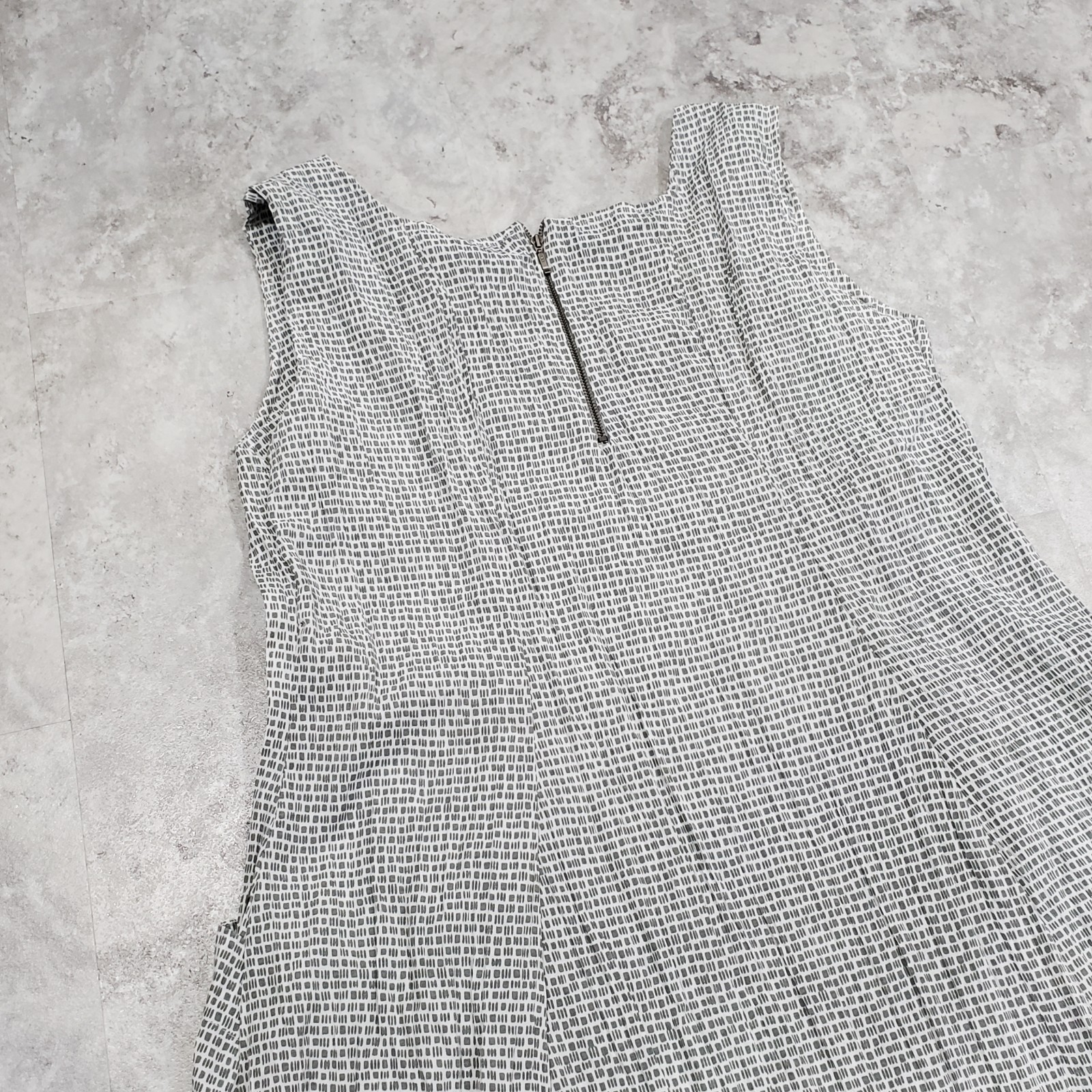 GERSHON BRAM Lantern Crinkle Gingham-like Midi Tank Dress Size XL