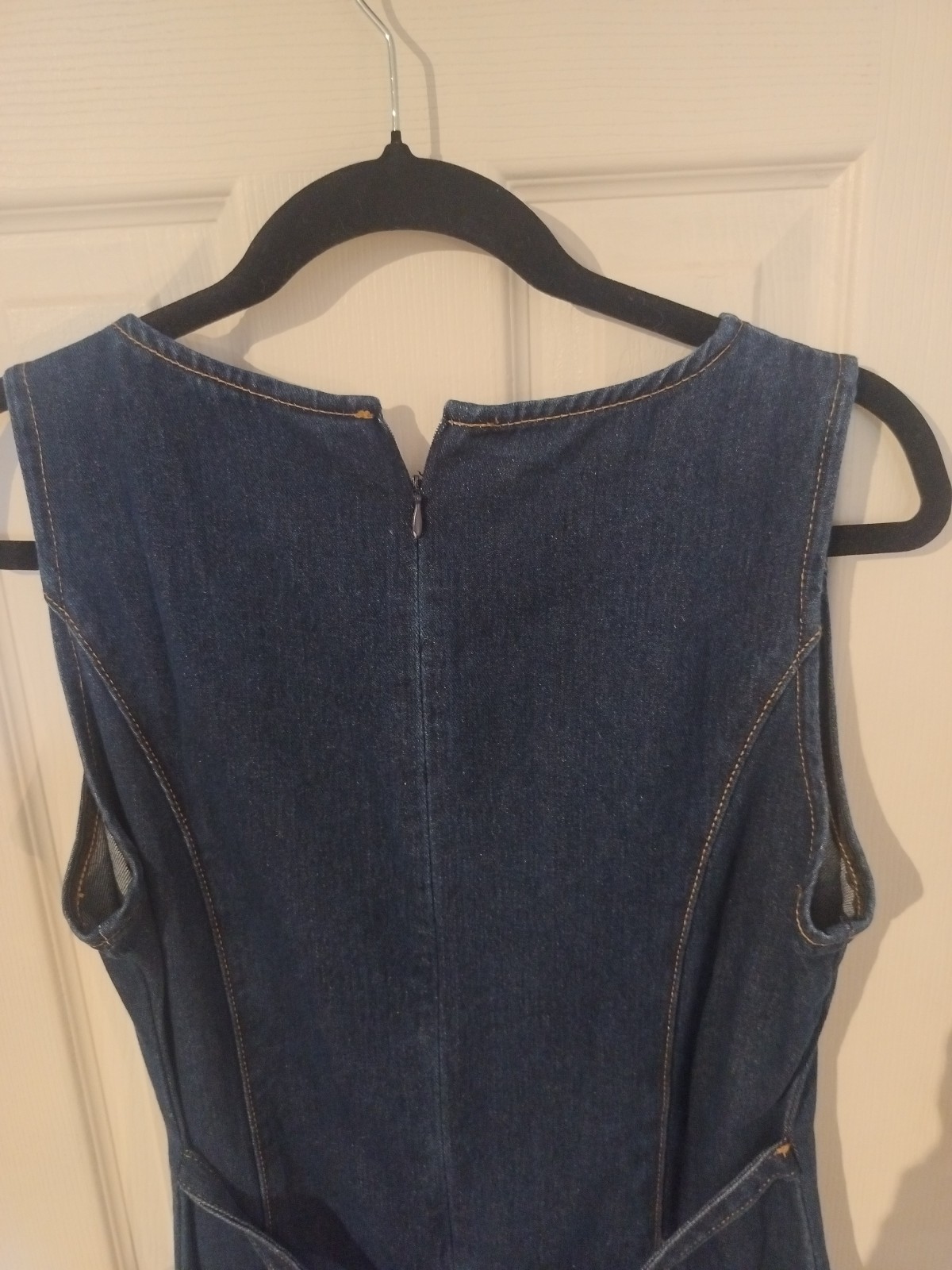 Denim Dress Sleeveless Size Large Normal