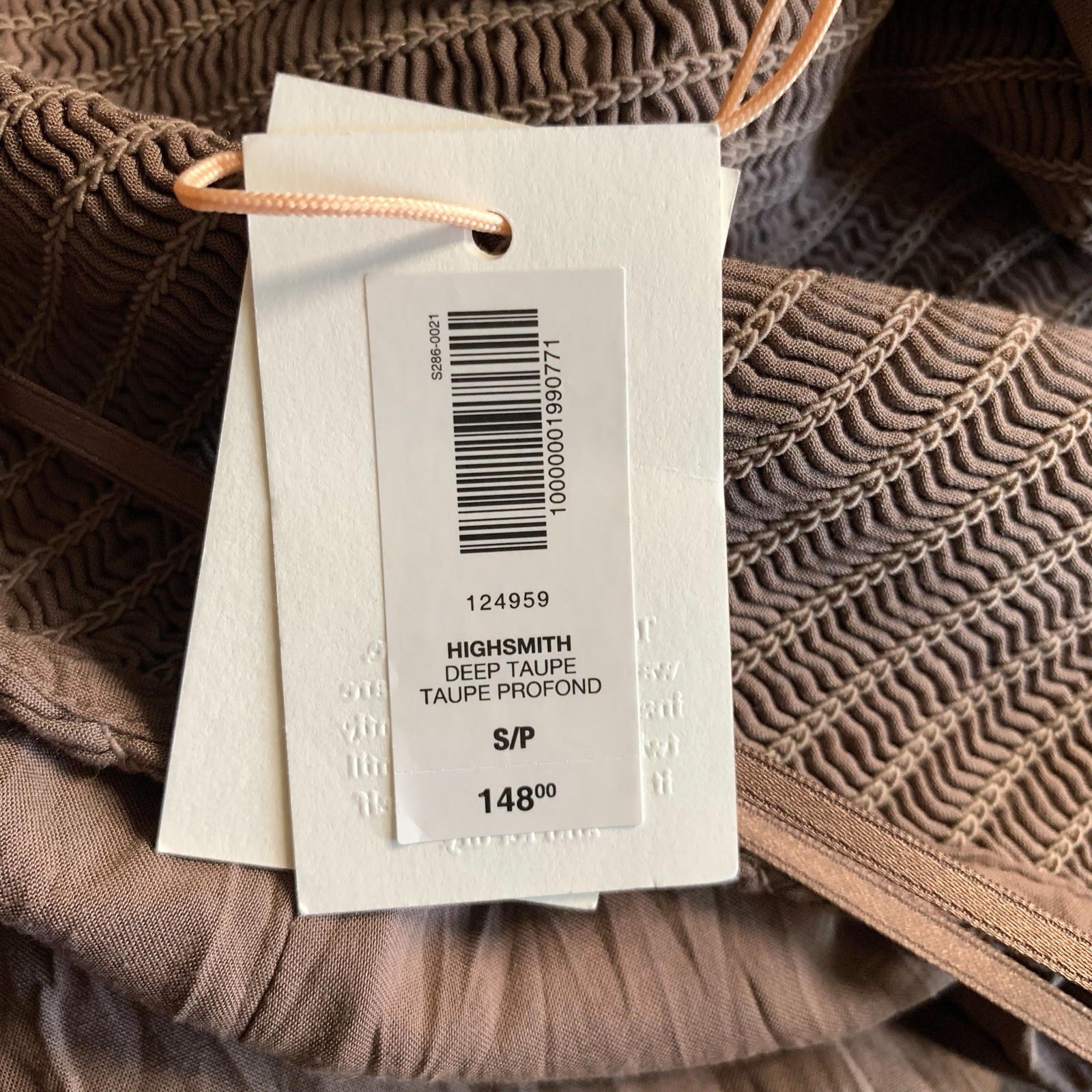 Little Moon Aritzia Highsmith Dress S Smocked Halter Deep Taupe Midi Pockets