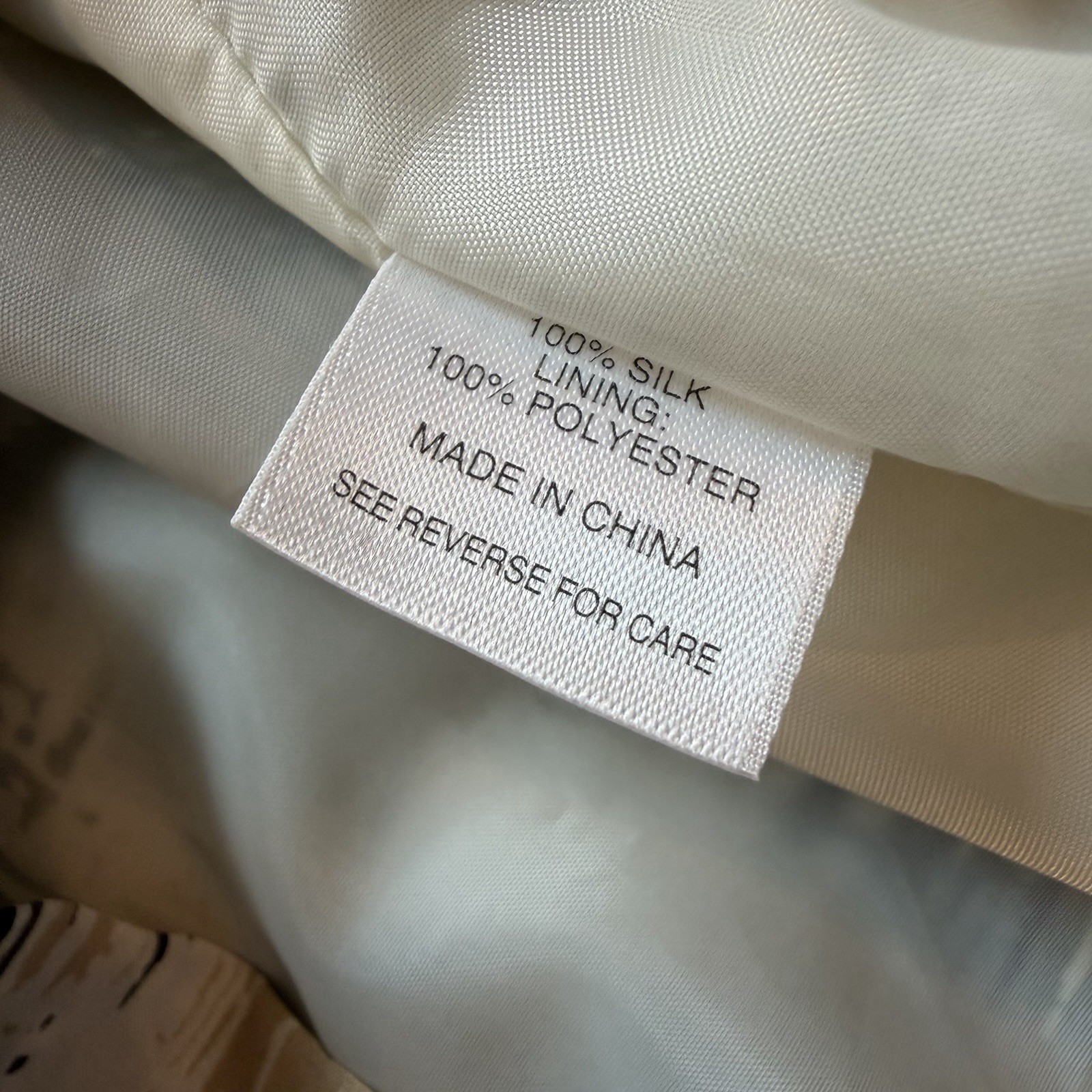 Pendleton 100% Silk Career Dress Abstract Ivory Black Gray Tan Women’s 16