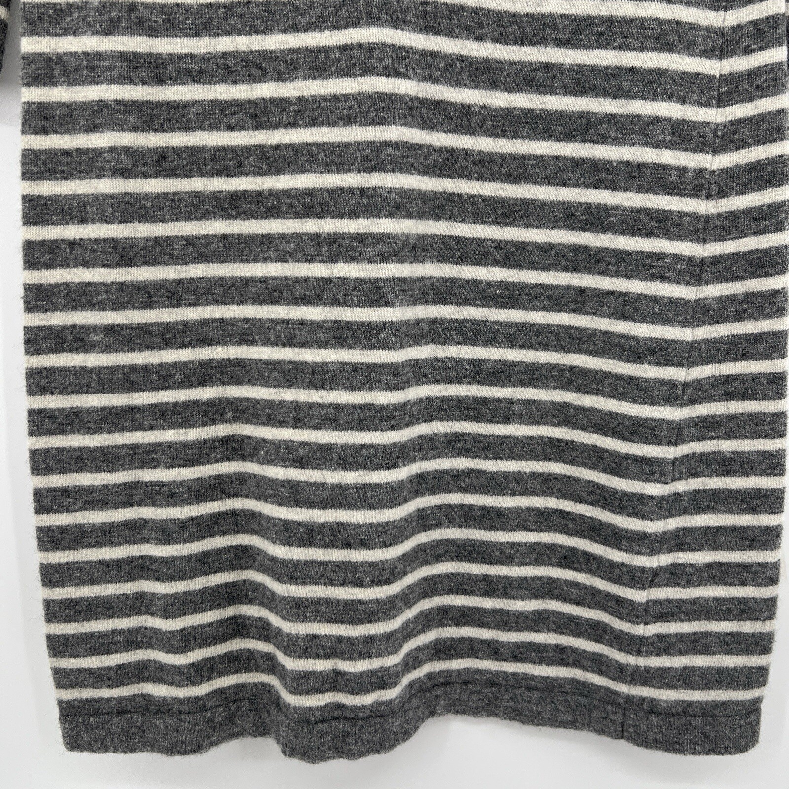 Banana Republic Wool Cashmere Blend Dress Size Medium Gray Striped Style 884306