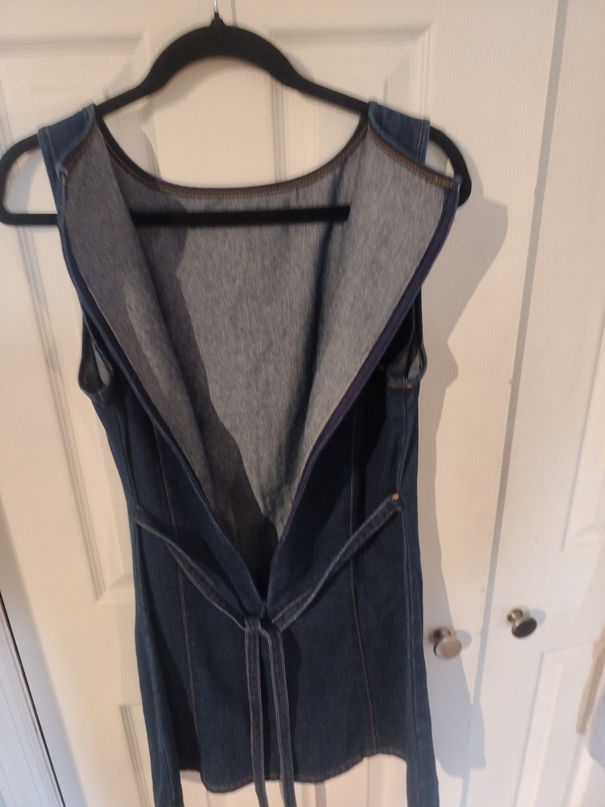 Denim Dress Sleeveless Size Large Normal