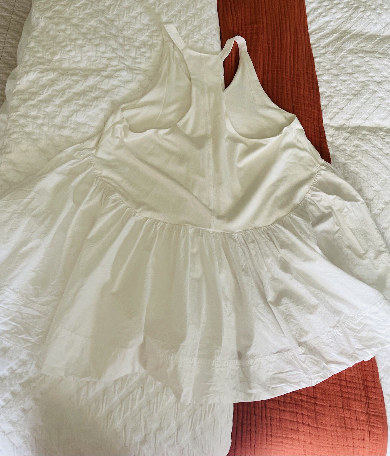 Daily Practice Anthropologie Spring Fling Racerback Mini Dress Ivory L