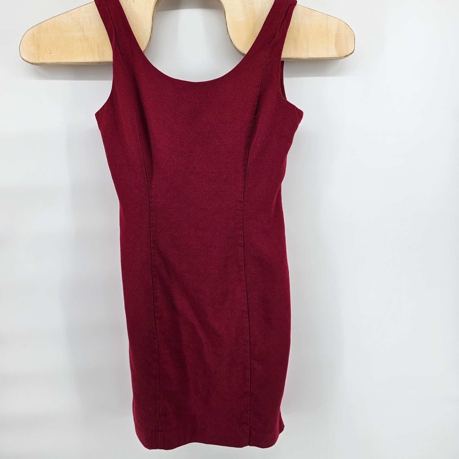 The Limited Sheath Dress Womens Size 8 Burgundy Rayon Wool Blend Sleeveless
