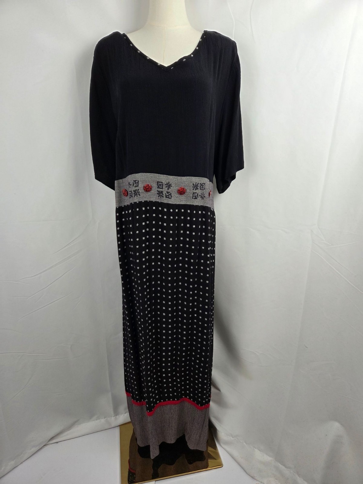 VTG More Jazz Dress & Jacket Set Sz 24 Artsy 90’s Lagenlook Black Asymmetrical
