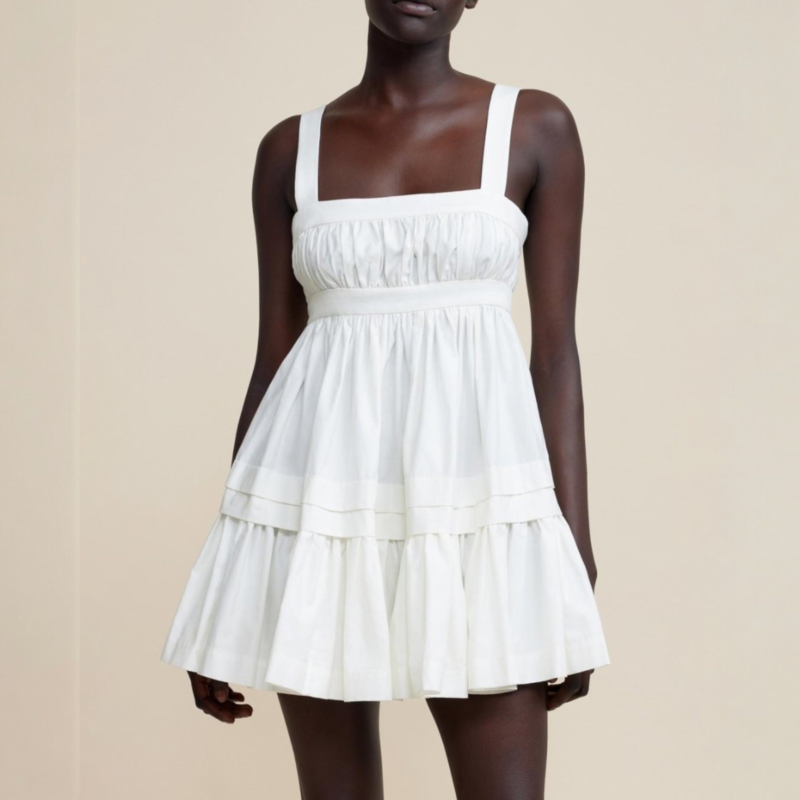 Acler Moordon Mini Dress Size AU 16 / US 12 Ivory Cotton Hens Bridal Baby Shower
