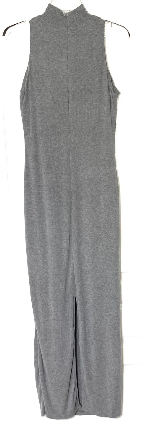 Popilush Gray Shapewear Modal Sleeveless Mock Neck Slimming Maxi Dress XL 14/16