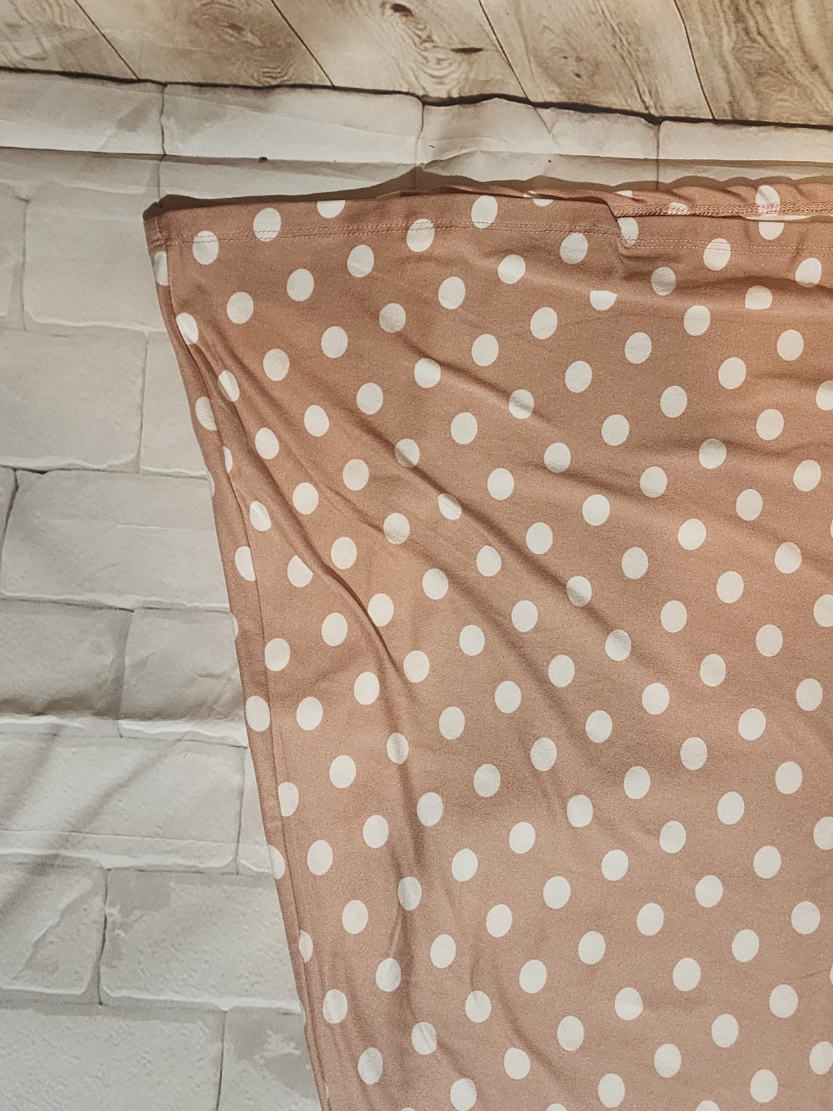 Absolutely It! Brown/White Polka Dot Strapless Dress Women’s Regular Size S