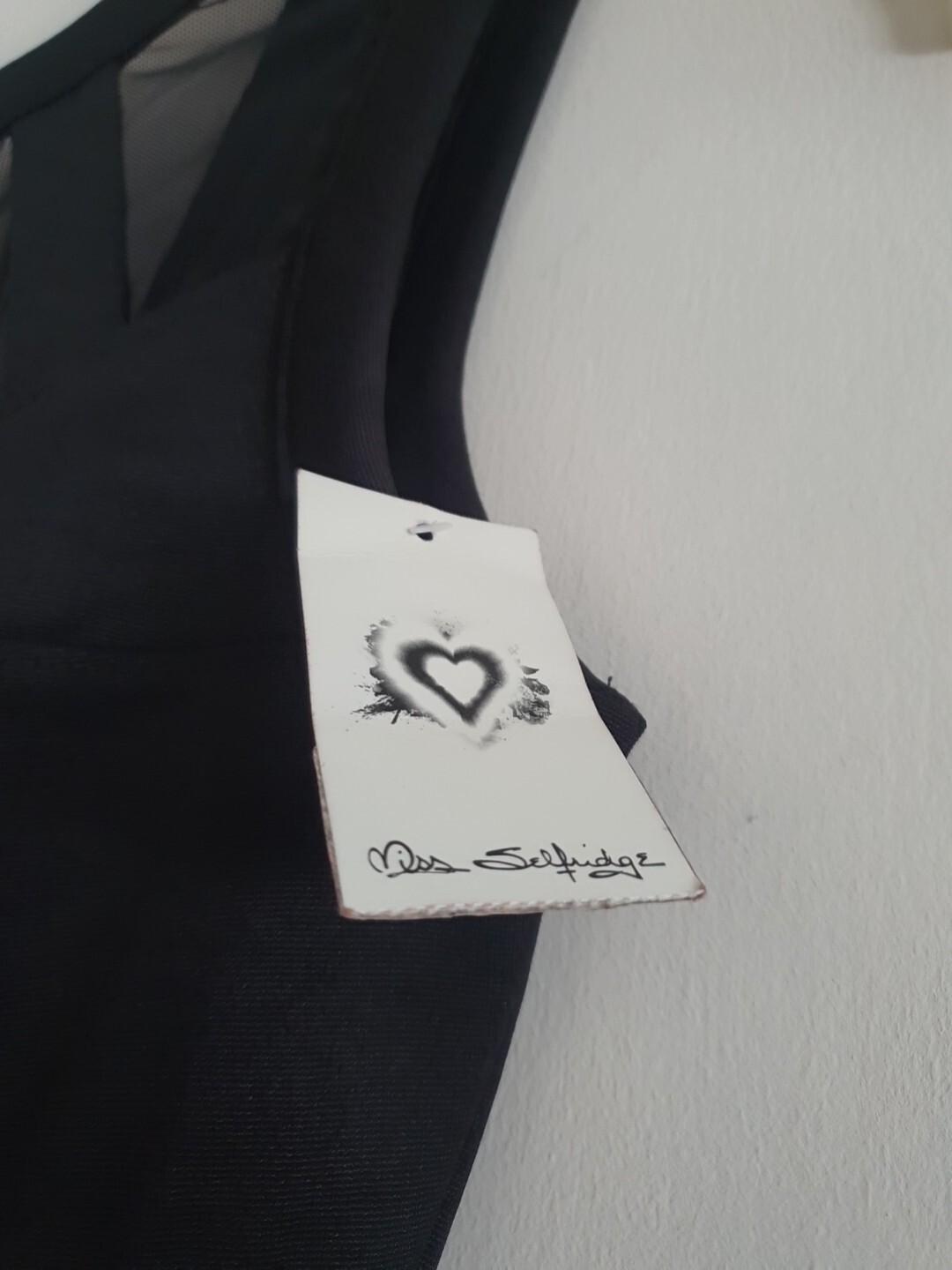 Miss Selfridge Black Bodycon Dress Size 6 £45