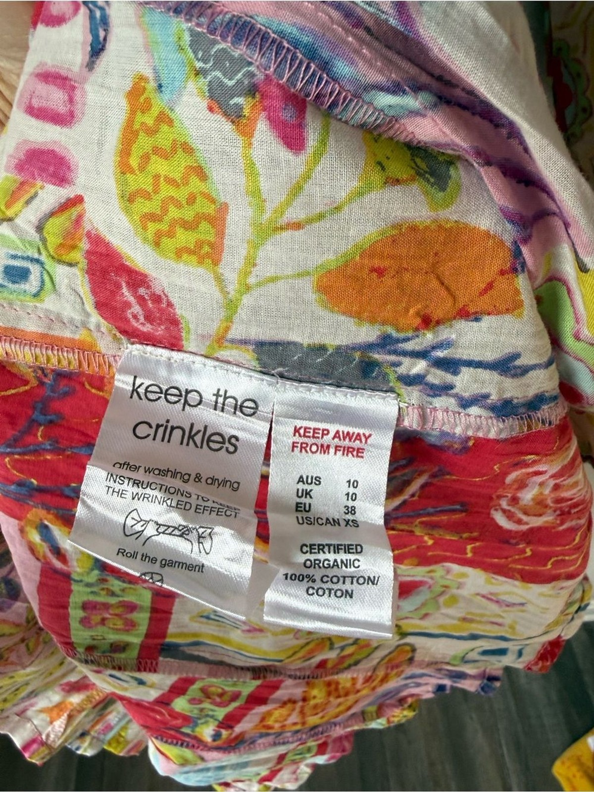 NEW Orientique Australia Buttonthrough Short Floral Patchwork Dress Cotton Print