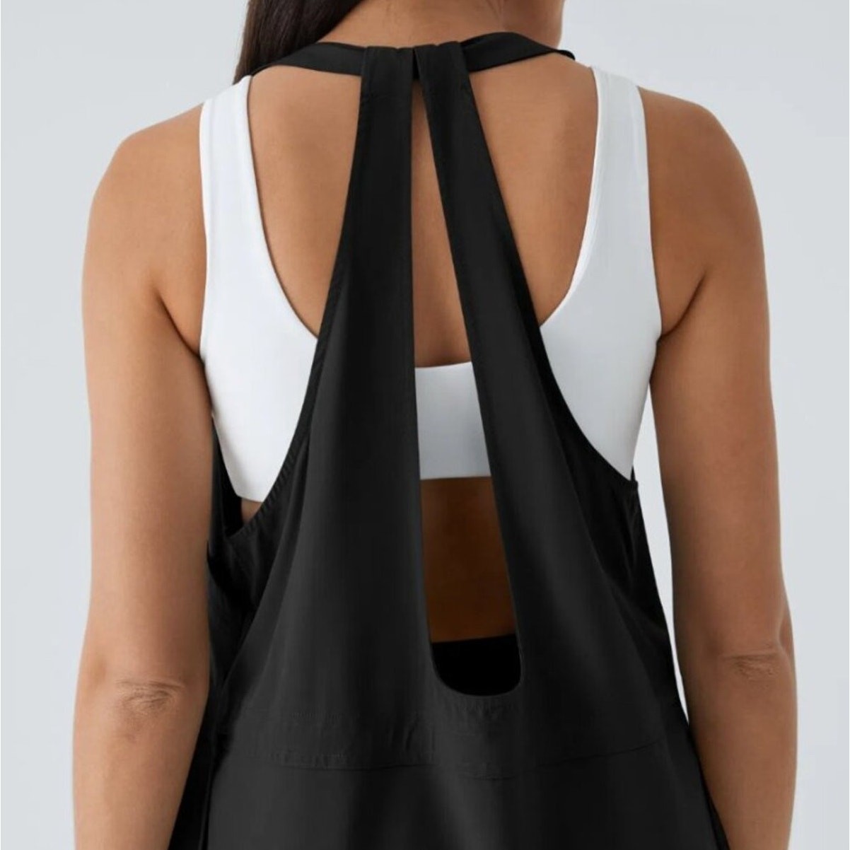 Halara Breezeful™ Utility Dress, Large, Pockets Cinch Waist Minimal Open Back