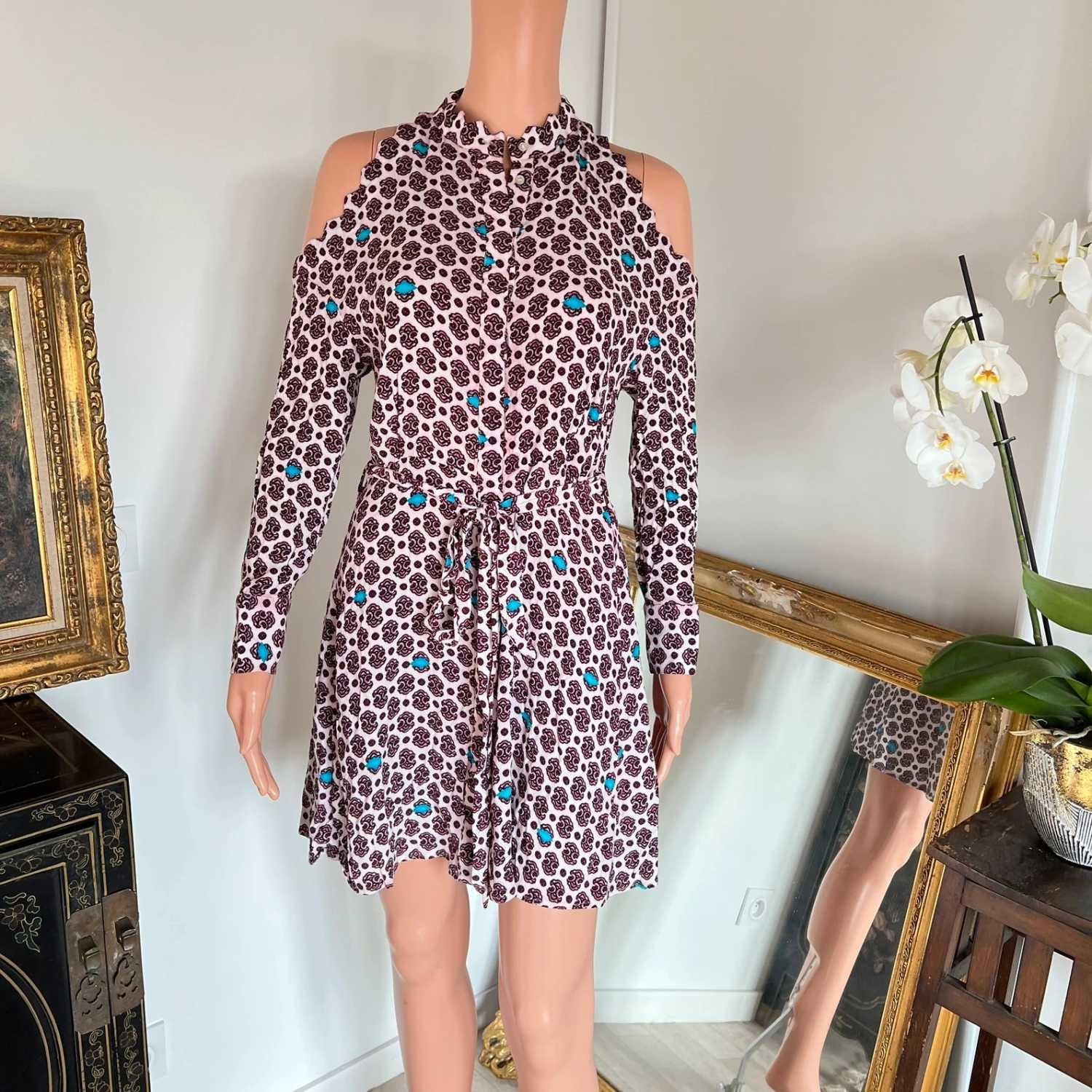 Maje Mini Dress S 36 Mini Dress Mini Robe E18ralinka