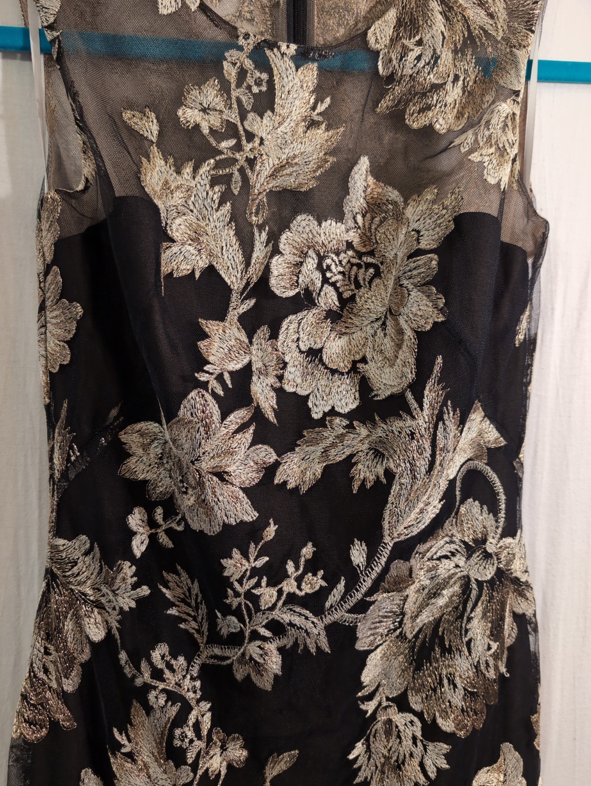 Marchesa Notte Floral Embroidered Gown Mermaid Midi Maxi Dress, Size 0