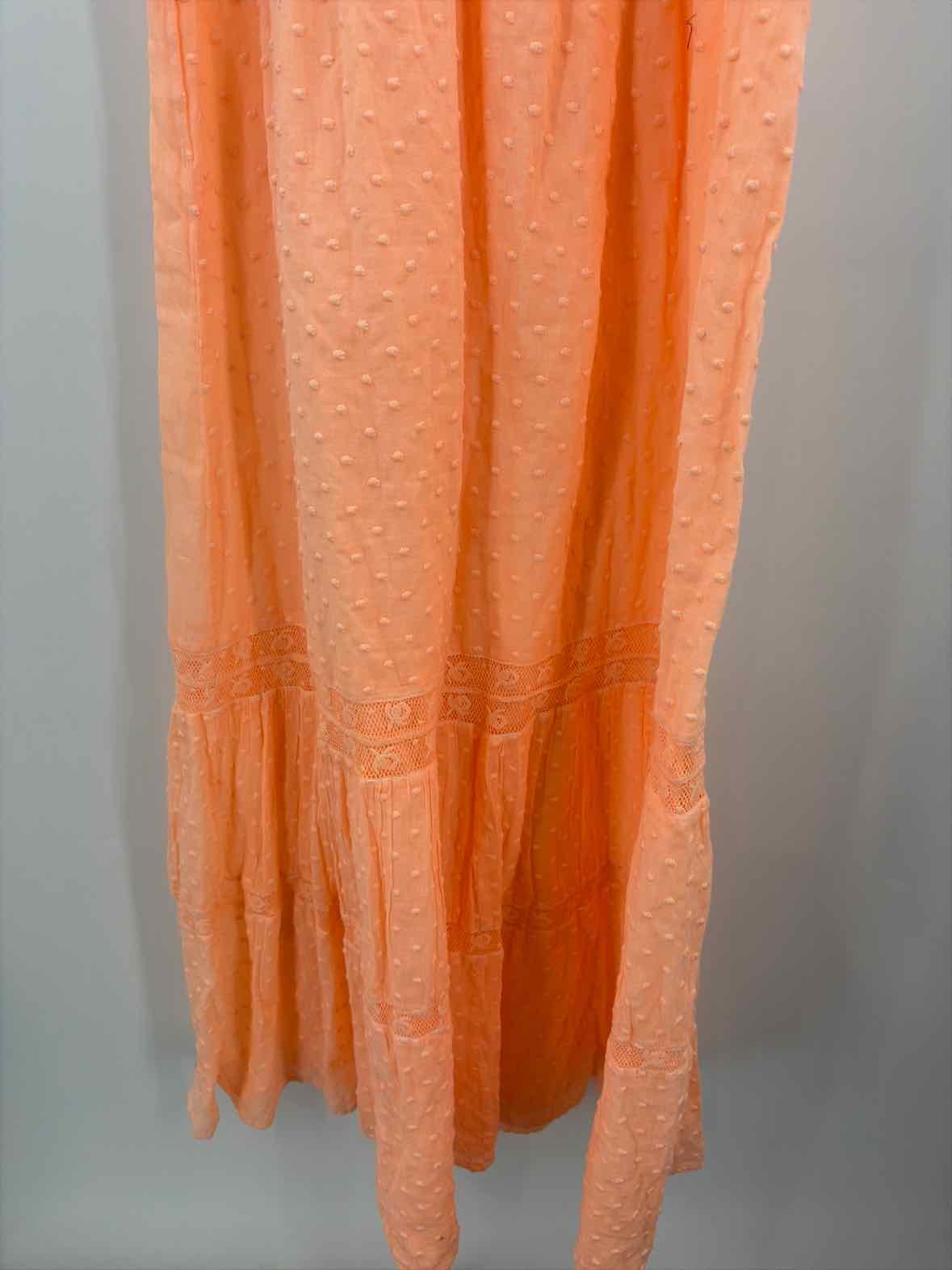 Pre-Owned LoveShackFancy Orange Size Medium Maxi Short Sleeve Dress