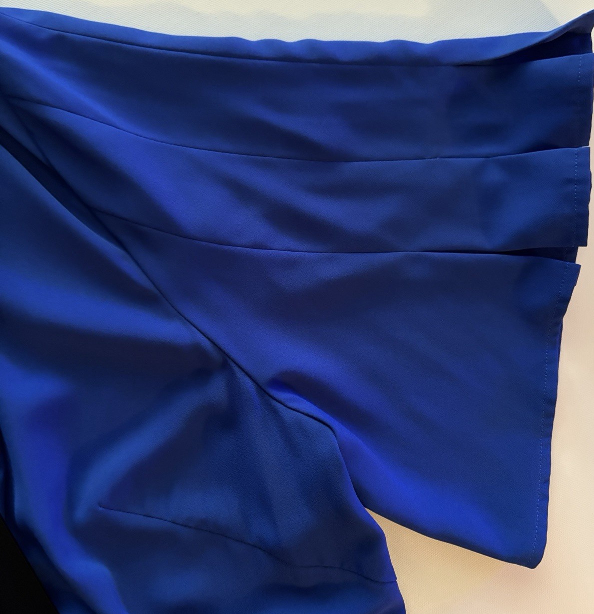 Ming Wang 2X Royal Blue Shift Dress Bell Sleeve Split Cuff 100% Polyester
