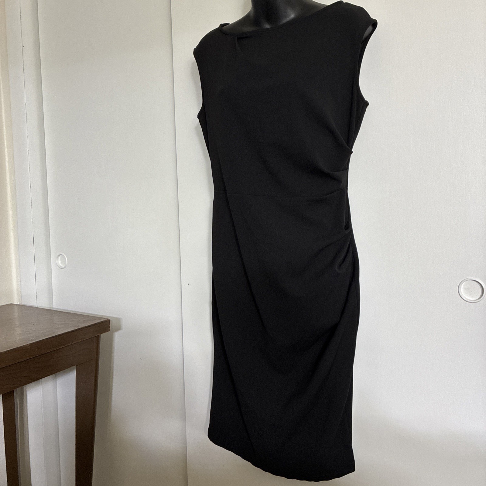 NWT Miusol Little Black Dress Ruched side Back Zip Size L