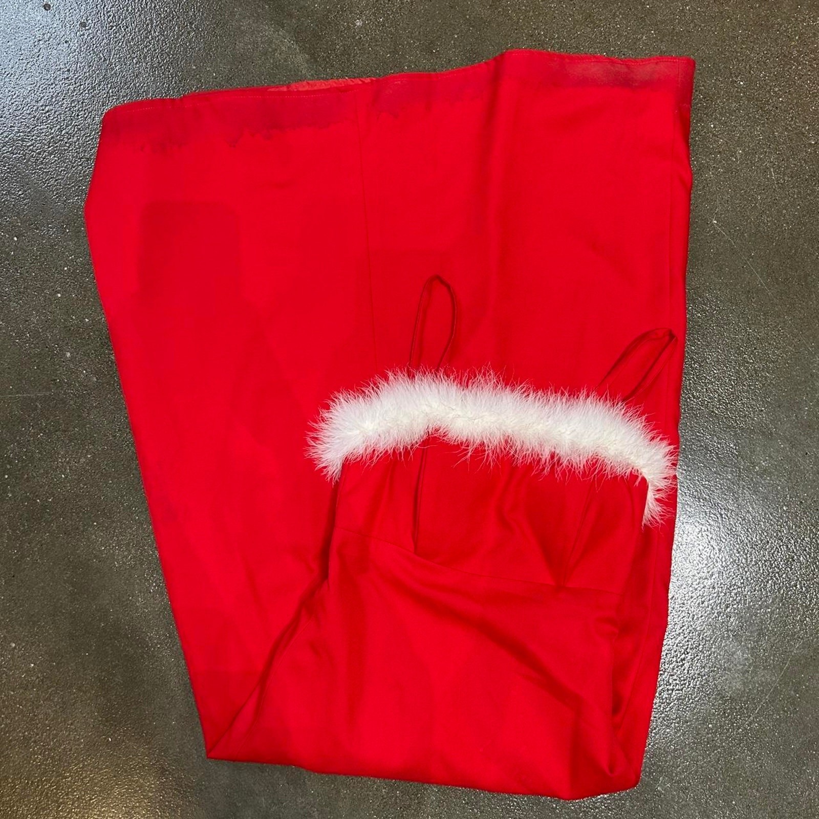 True Vintage Union Made Red Christmas Themed Size Small Maxi Dress