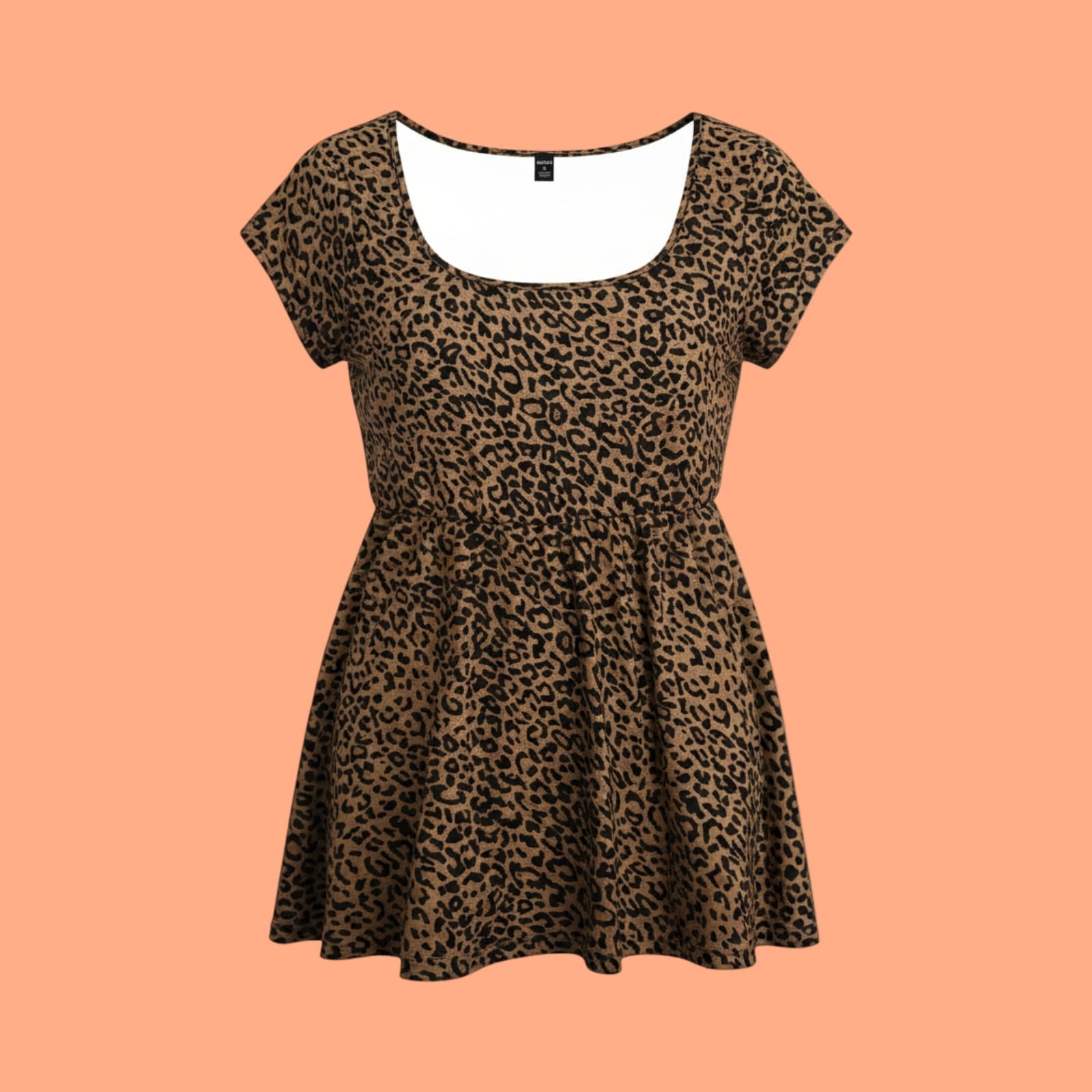 Shein Plus Size Womens 1XL Leopard Print Bodycon Jumpsuit Dress