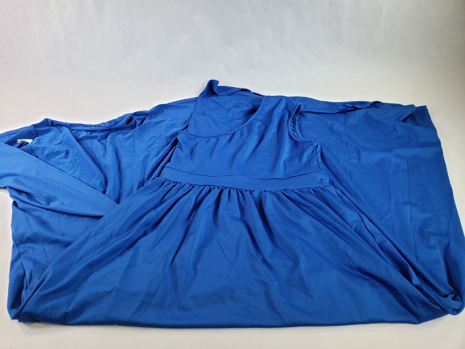 LYANER Women’s One Shoulder High Split Cutout Sleeveless Dress Large Royal Blue