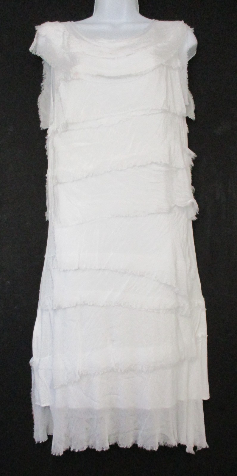 Ladies 30% Silk70% Viscose (Ruffles) 95% Viscose (Base) Short Dress