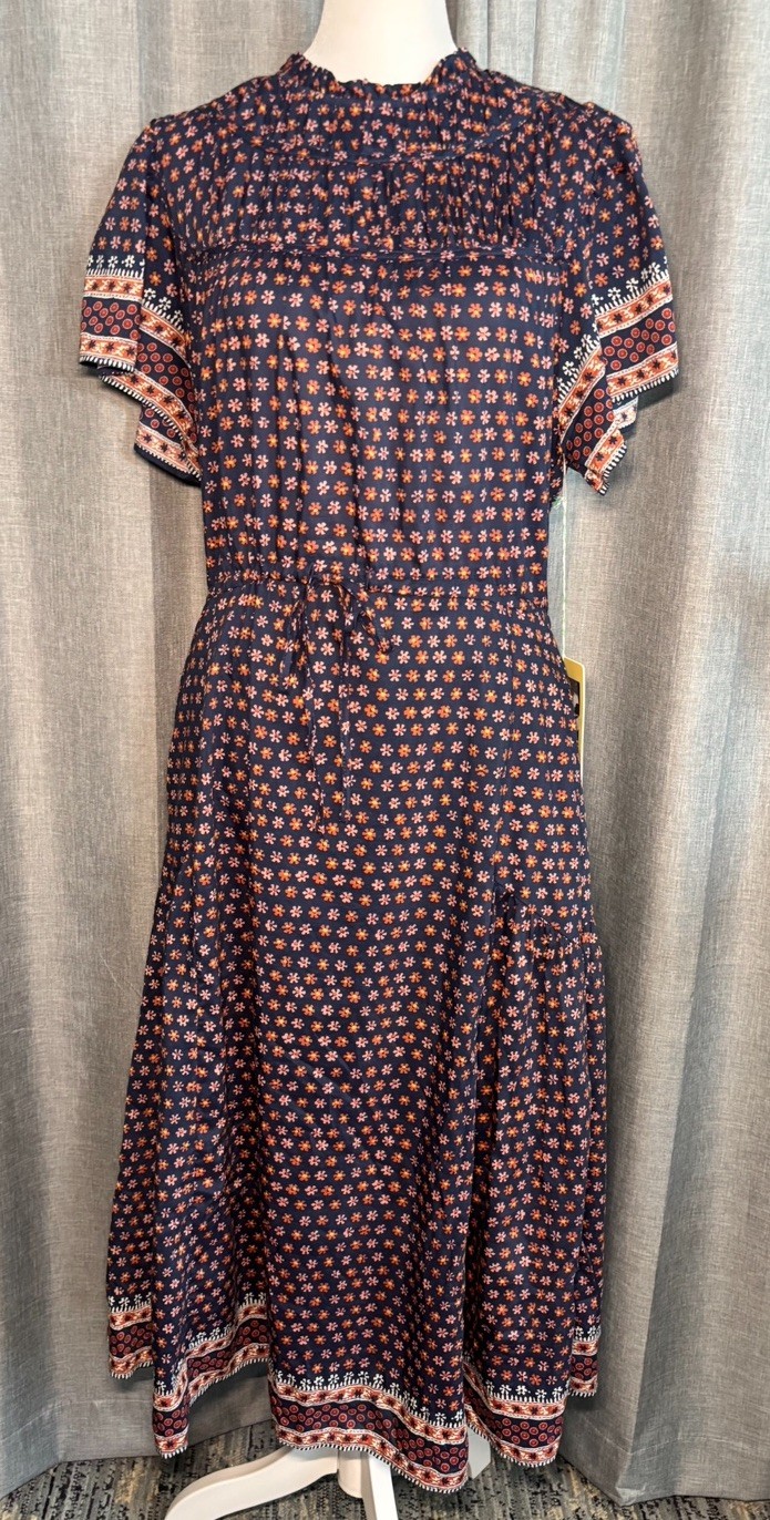 NEW! Birds of Paradis by Trovata Nancy Print S/S Dress Size XSmall Flowers