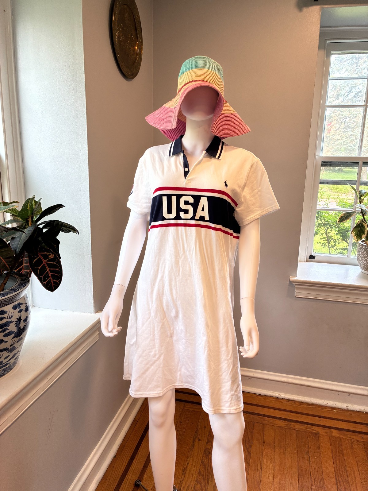 Polo Ralph Lauren USA Team Cotton Polo Dress Size XL