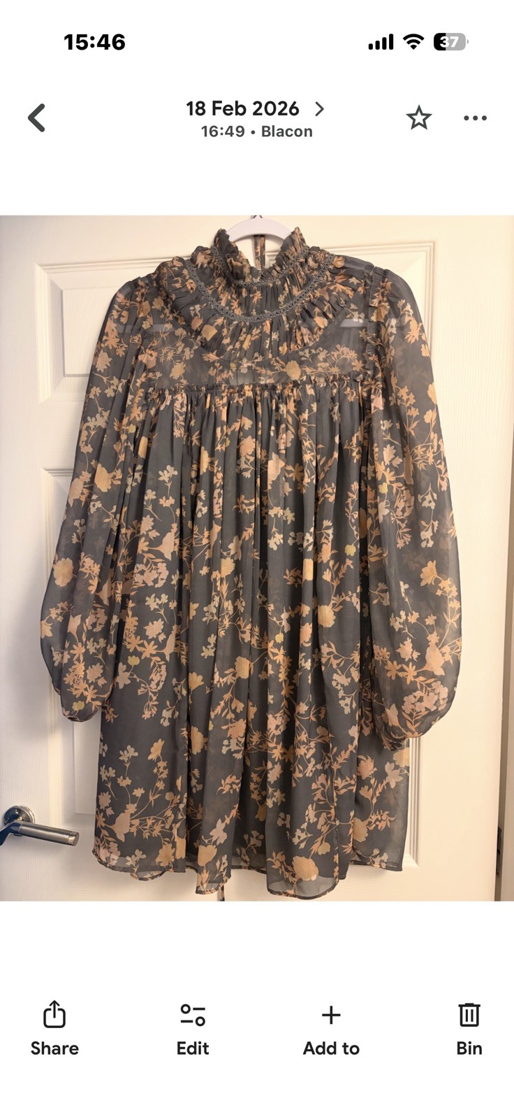 *NEW* – Size S – 8 UK – French Connection Diana Recycled Crinkle Dress – Tunic