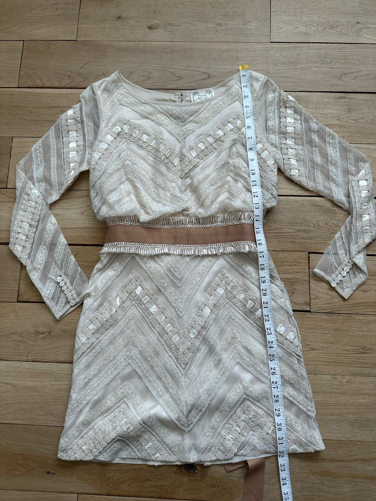 Free People New Romantics Future Heirloom Sequin Tulle Beaded Dress UK 8 US 4