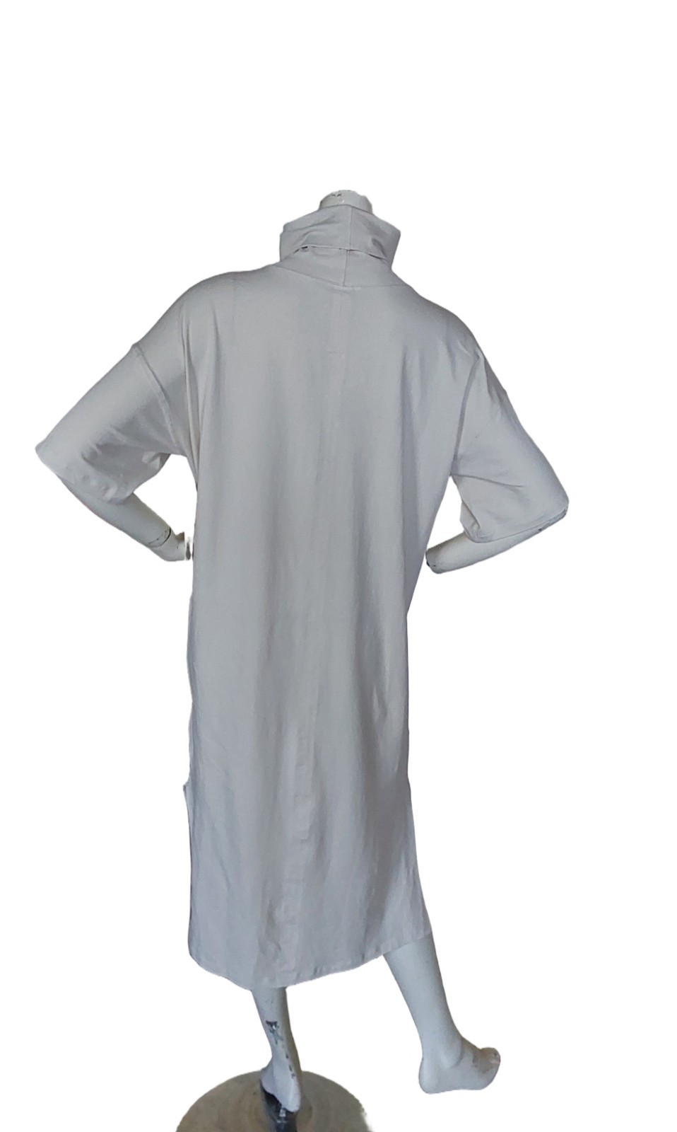 LULULEMON LA FUNNEL NECK OPAQUE WHITE T SHIRT DRESS SIZE 6