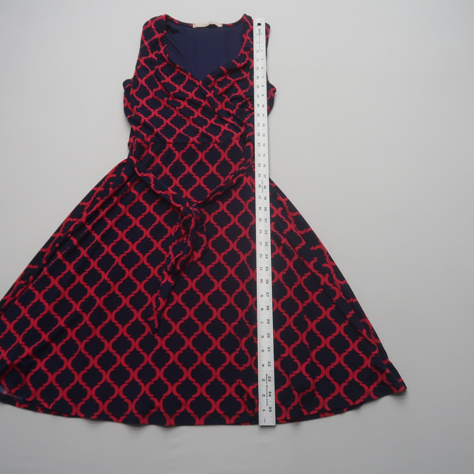 41 Hawthorne Faux Wrap Dress Size Medium Stretchy Knit Non Wrinkle Travel Mod