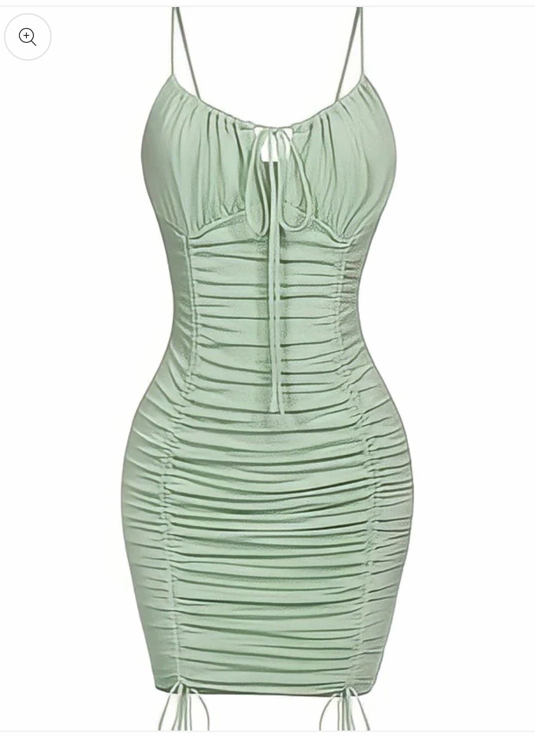 TRESSER Women’s Fashion Boutique Sage Green Ruched Club/Party Mini Dress