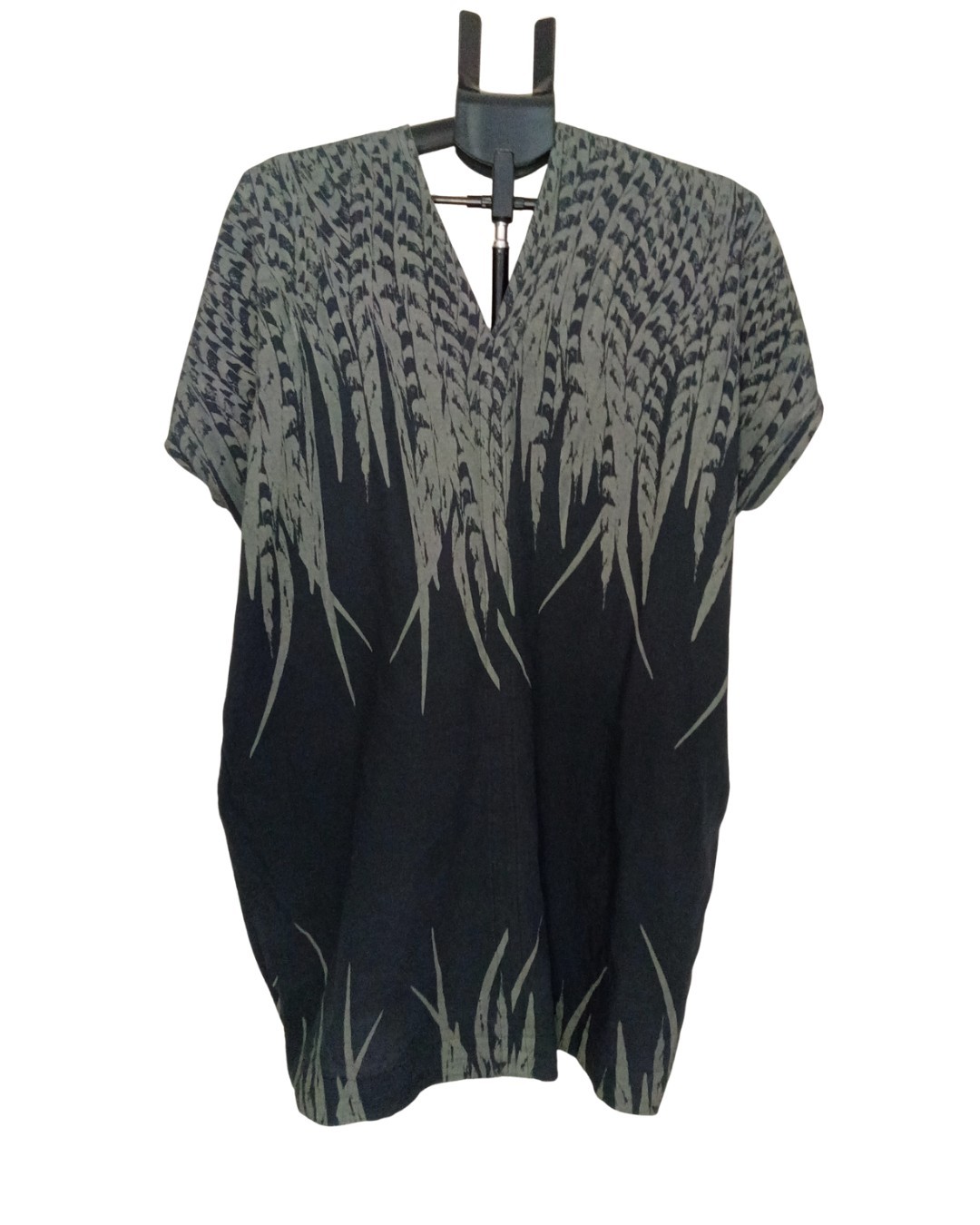 UZI NYC IndieDesigner LinenCotton ArtToWear Oversized Dress Tunic One Size