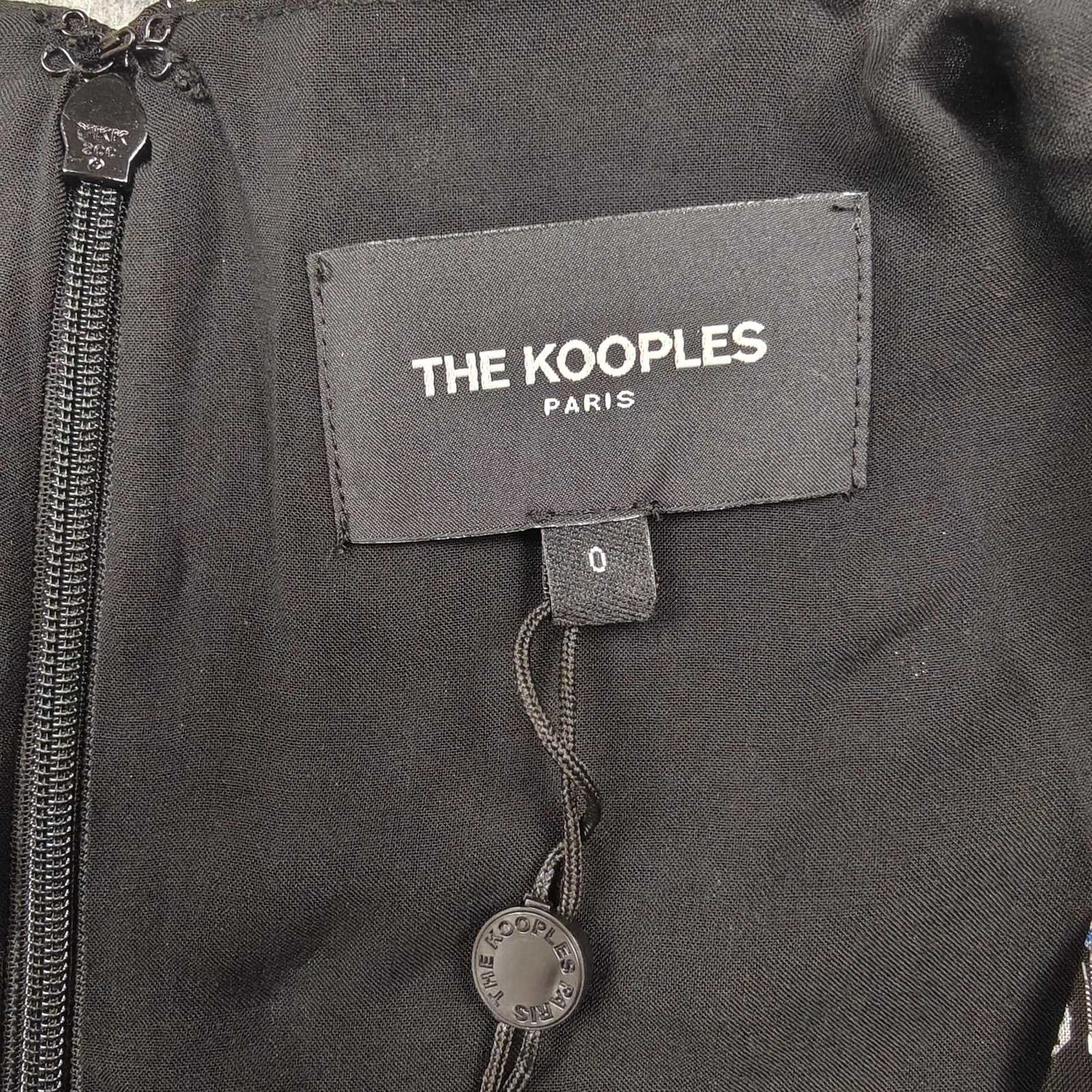 The Kooples Dress Womens 0 Multicolor Floral Wrap Puff Sleeve V Neck Lined New