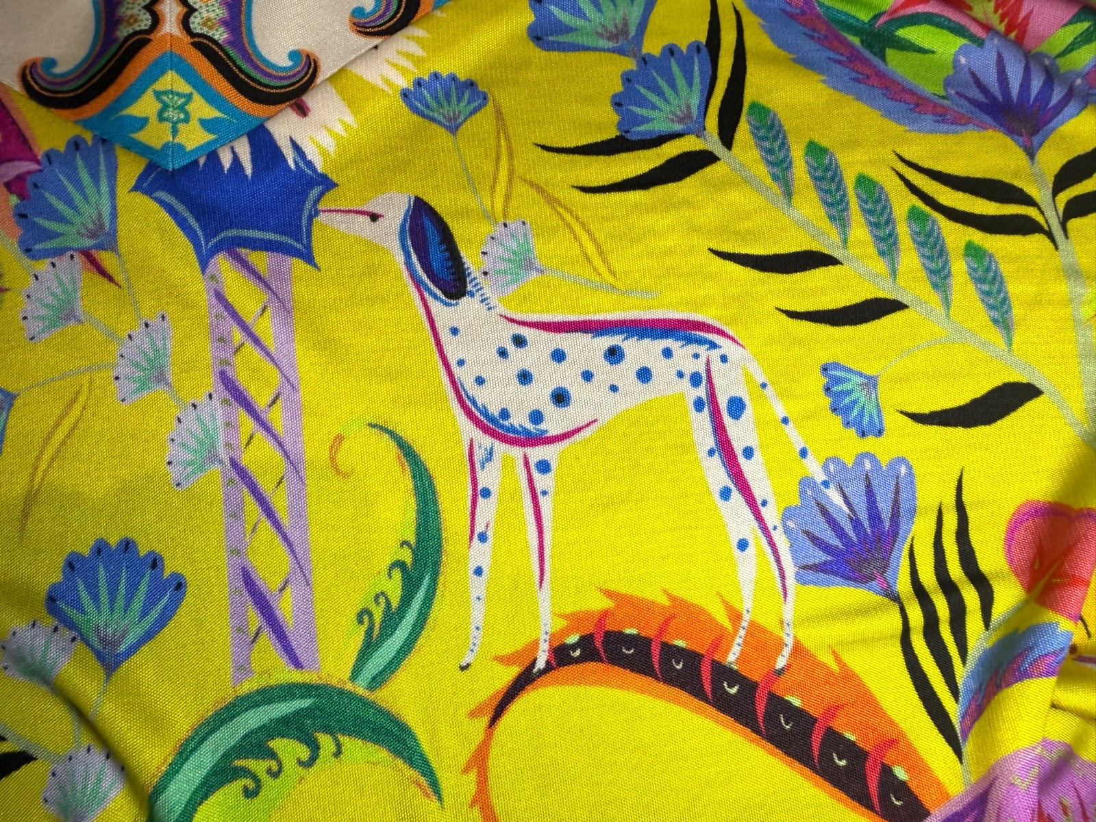 ETRO Milano SILK JERSEY Yellow Print Wrap Dress SIZE IT46 US10 , S/S 2018 NWOT