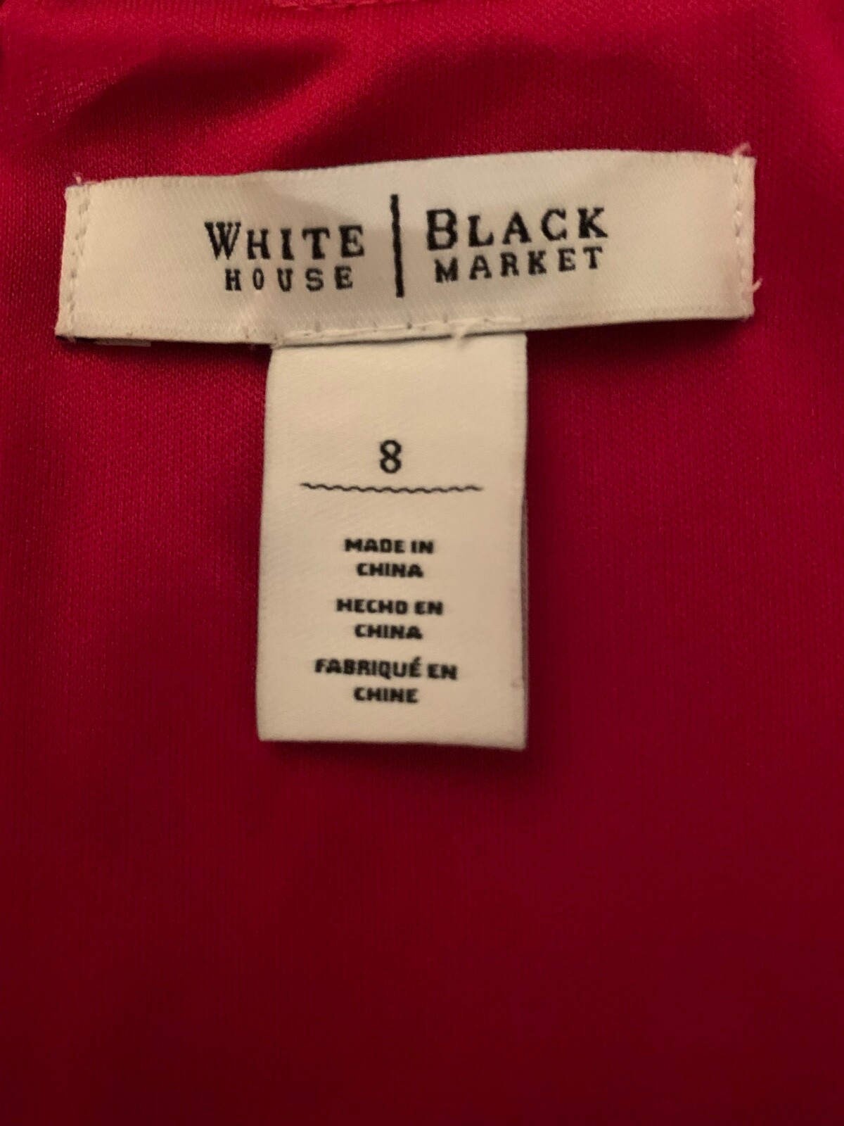NEW WhiteHouseBlackMarket all seasons knit dress color red size 8 Nice